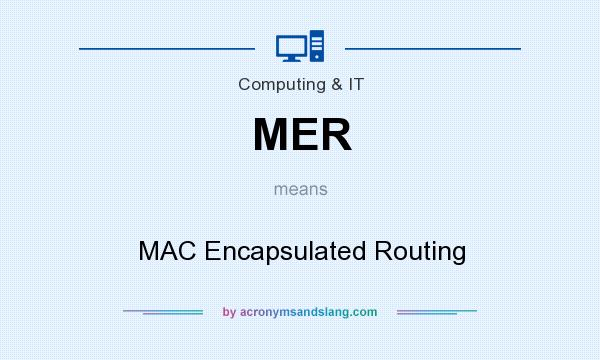 What does MER mean? It stands for MAC Encapsulated Routing
