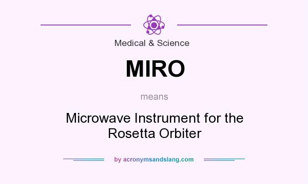 What does MIRO mean? It stands for Microwave Instrument for the Rosetta Orbiter