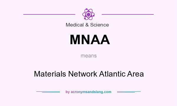 What does MNAA mean? It stands for Materials Network Atlantic Area