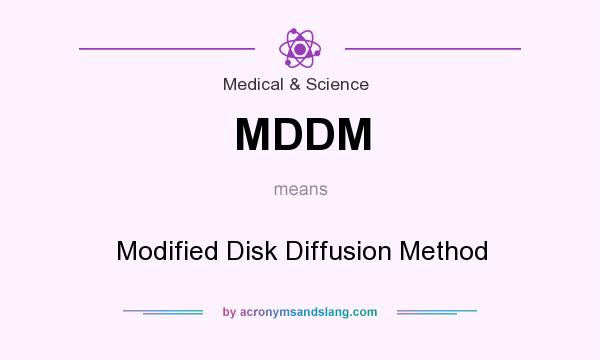 What does MDDM mean? It stands for Modified Disk Diffusion Method