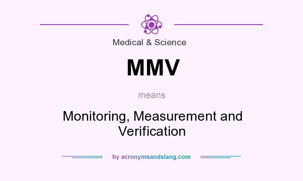 What does MMV mean? It stands for Monitoring, Measurement and Verification
