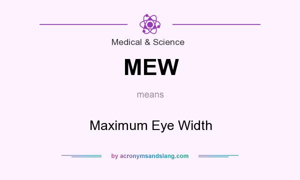 What does MEW mean? It stands for Maximum Eye Width