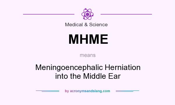 What does MHME mean? It stands for Meningoencephalic Herniation into the Middle Ear