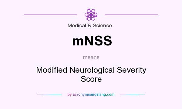 What does mNSS mean? It stands for Modified Neurological Severity Score