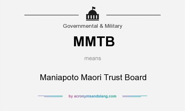 What does MMTB mean? It stands for Maniapoto Maori Trust Board