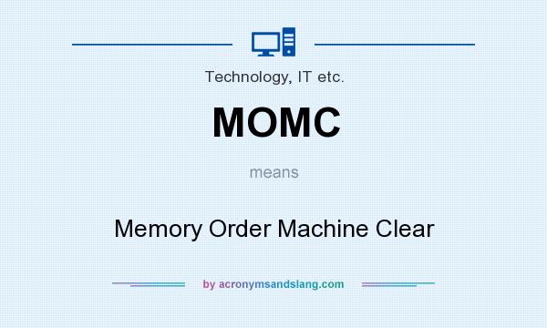 What does MOMC mean? It stands for Memory Order Machine Clear