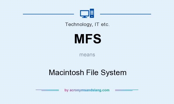 What does MFS mean? It stands for Macintosh File System