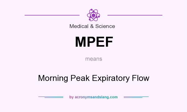 What does MPEF mean? It stands for Morning Peak Expiratory Flow