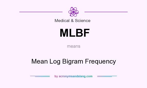 What does MLBF mean? It stands for Mean Log Bigram Frequency
