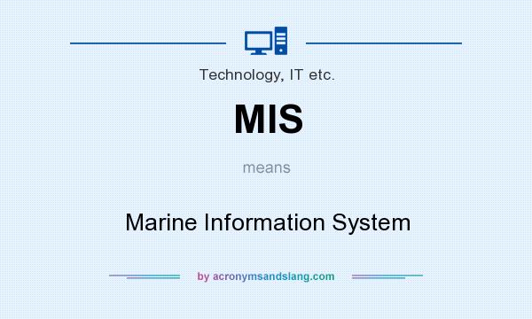 What does MIS mean? It stands for Marine Information System
