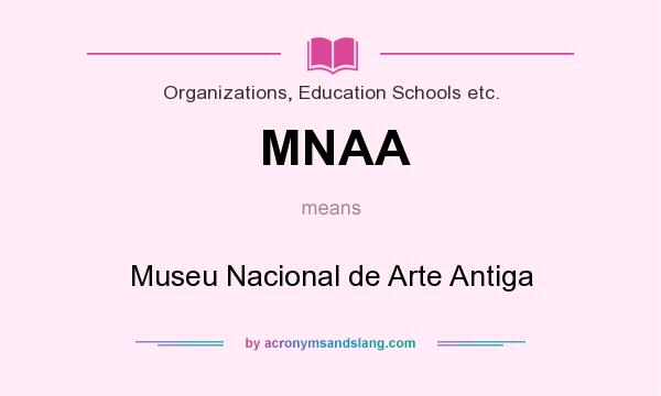 What does MNAA mean? It stands for Museu Nacional de Arte Antiga