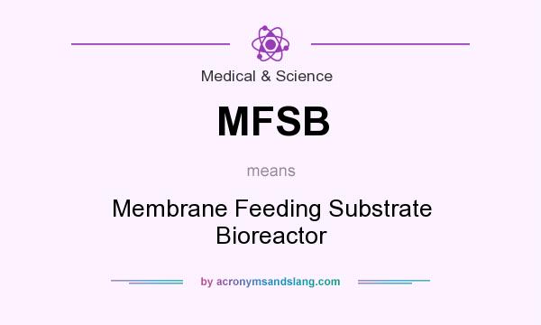 What does MFSB mean? It stands for Membrane Feeding Substrate Bioreactor