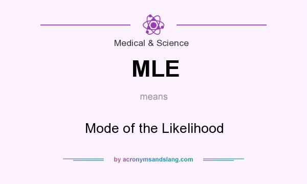 What does MLE mean? It stands for Mode of the Likelihood