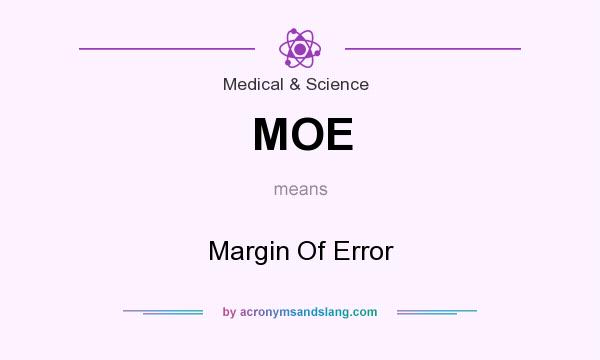 What does MOE mean? It stands for Margin Of Error