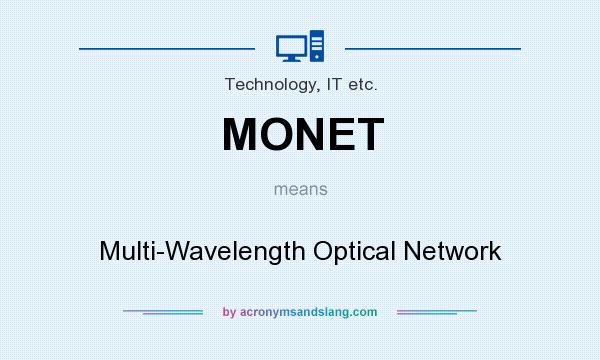 What does MONET mean? It stands for Multi-Wavelength Optical Network