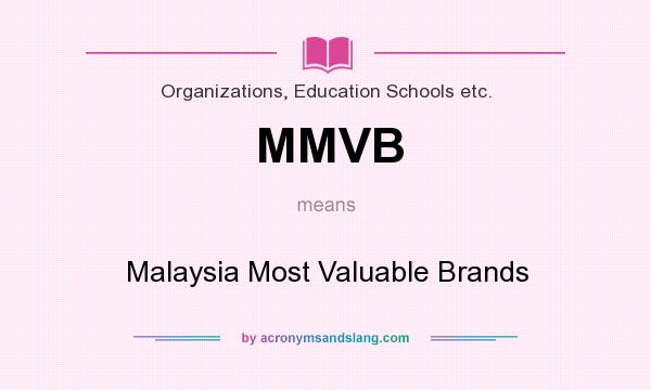 What does MMVB mean? It stands for Malaysia Most Valuable Brands