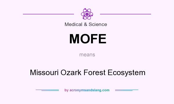 What does MOFE mean? It stands for Missouri Ozark Forest Ecosystem