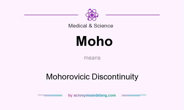 What does Moho mean? It stands for Mohorovicic Discontinuity