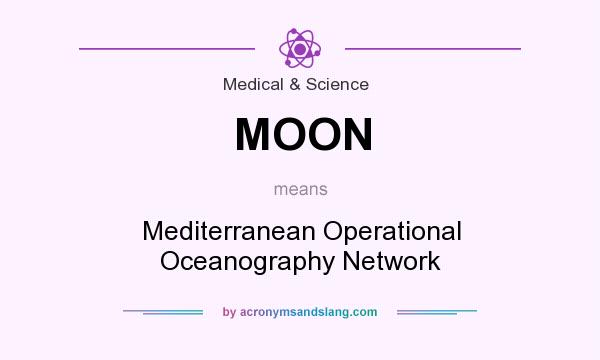 What does MOON mean? It stands for Mediterranean Operational Oceanography Network