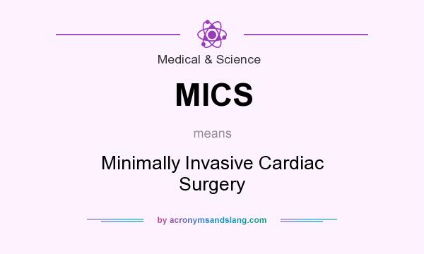 What does MICS mean? It stands for Minimally Invasive Cardiac Surgery