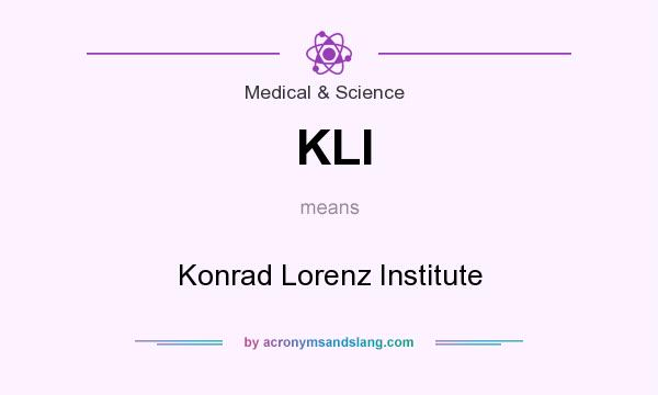 What does KLI mean? It stands for Konrad Lorenz Institute