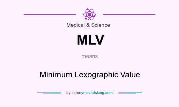 What does MLV mean? It stands for Minimum Lexographic Value