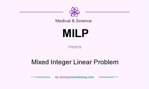 What does MILP mean? It stands for Mixed Integer Linear Problem