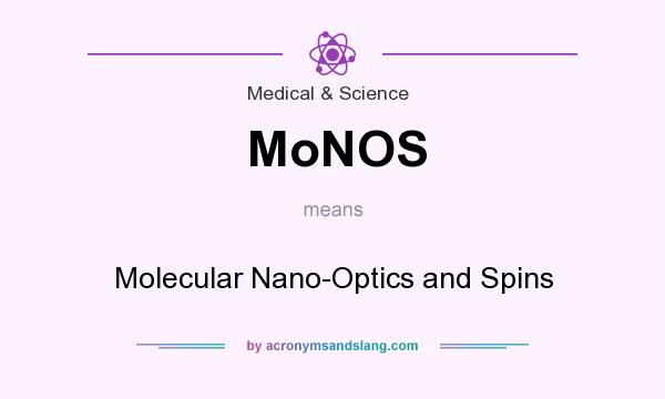 What does MoNOS mean? It stands for Molecular Nano-Optics and Spins