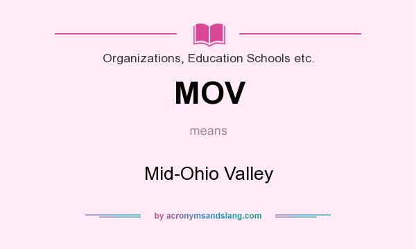 What does MOV mean? It stands for Mid-Ohio Valley