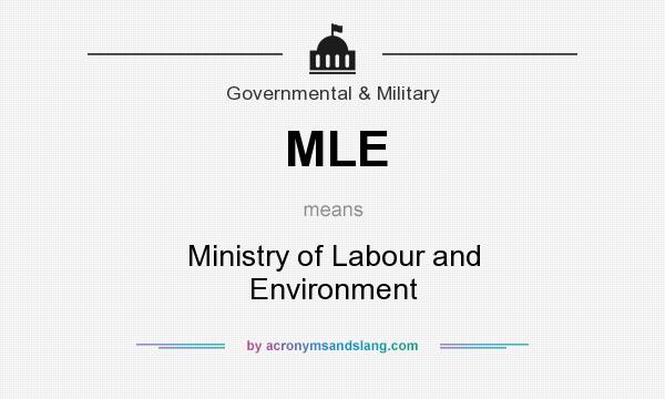 What does MLE mean? It stands for Ministry of Labour and Environment