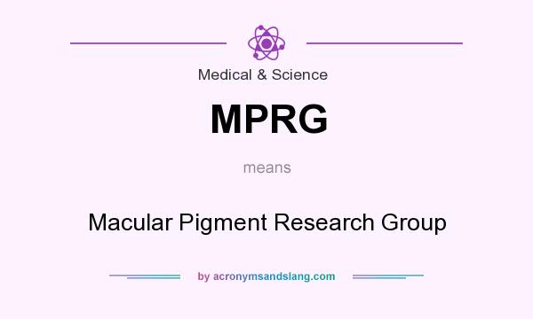 What does MPRG mean? It stands for Macular Pigment Research Group