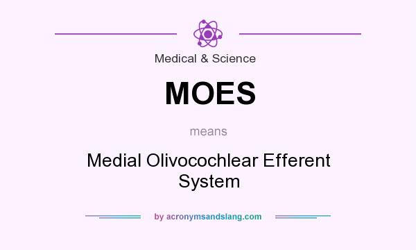What does MOES mean? It stands for Medial Olivocochlear Efferent System