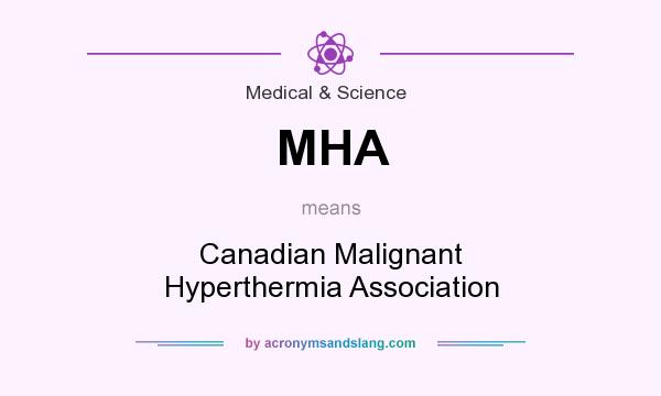 What does MHA mean? It stands for Canadian Malignant Hyperthermia Association