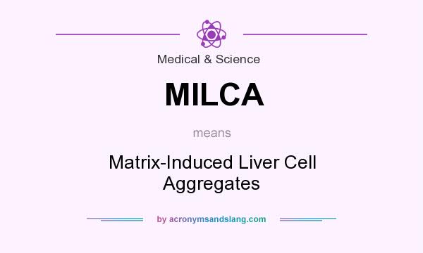 What does MILCA mean? It stands for Matrix-Induced Liver Cell Aggregates