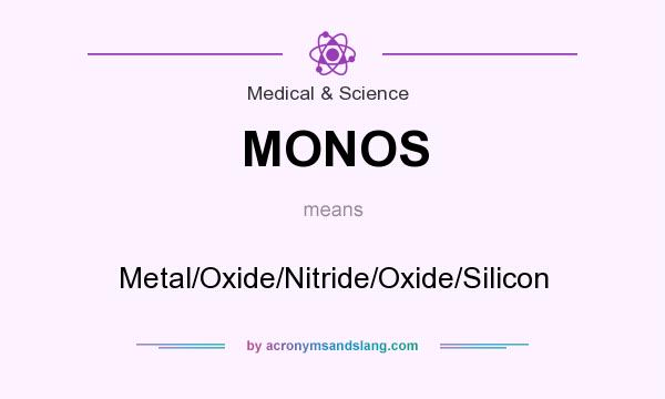 What does MONOS mean? It stands for Metal/Oxide/Nitride/Oxide/Silicon