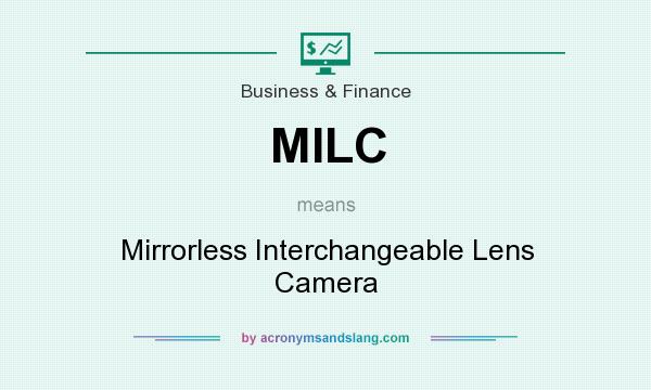What does MILC mean? It stands for Mirrorless Interchangeable Lens Camera