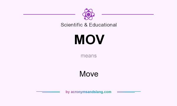 What does MOV mean? It stands for Move