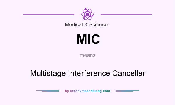 What does MIC mean? It stands for Multistage Interference Canceller
