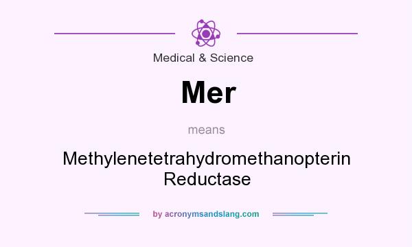 What does Mer mean? It stands for Methylenetetrahydromethanopterin Reductase