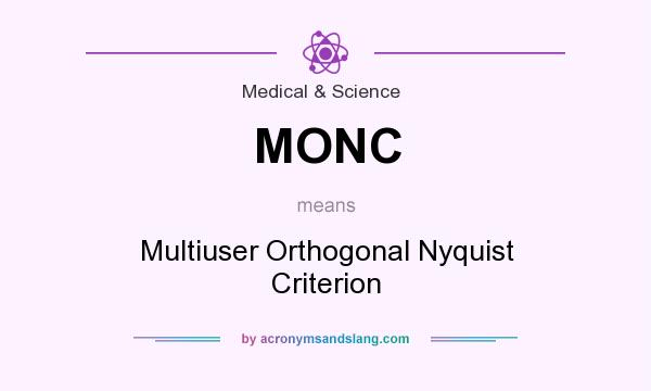 What does MONC mean? It stands for Multiuser Orthogonal Nyquist Criterion