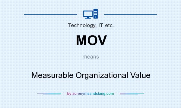 What does MOV mean? It stands for Measurable Organizational Value