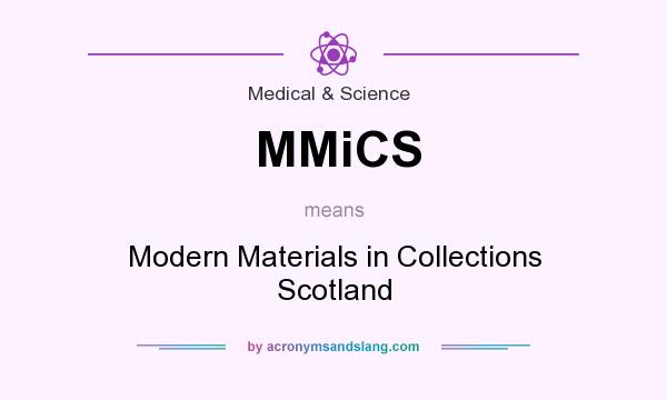 What does MMiCS mean? It stands for Modern Materials in Collections Scotland
