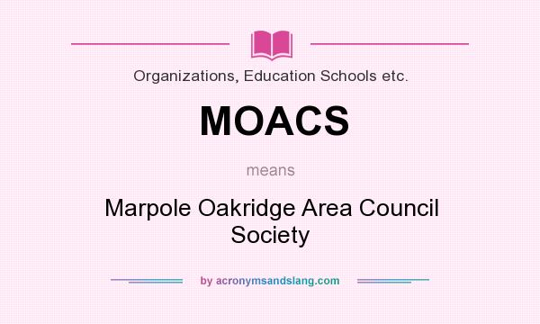 What does MOACS mean? It stands for Marpole Oakridge Area Council Society