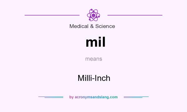 What does mil mean? It stands for Milli-Inch