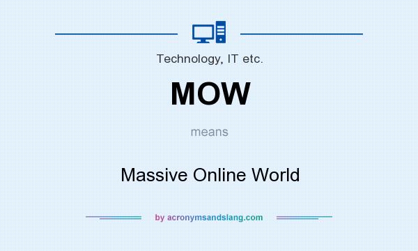 What does MOW mean? It stands for Massive Online World