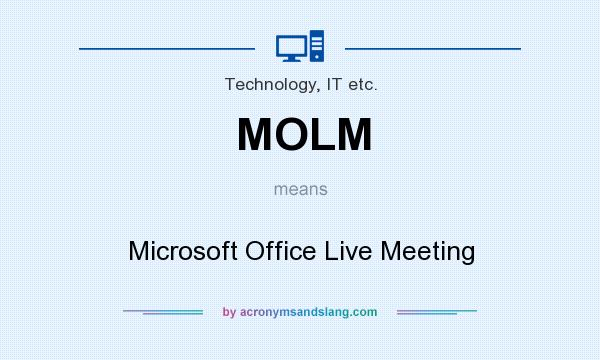 What does MOLM mean? It stands for Microsoft Office Live Meeting