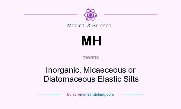 What does MH mean? It stands for Inorganic, Micaeceous or Diatomaceous Elastic Silts