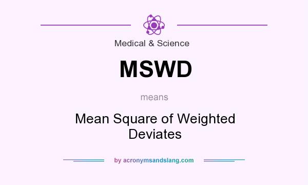What does MSWD mean? It stands for Mean Square of Weighted Deviates