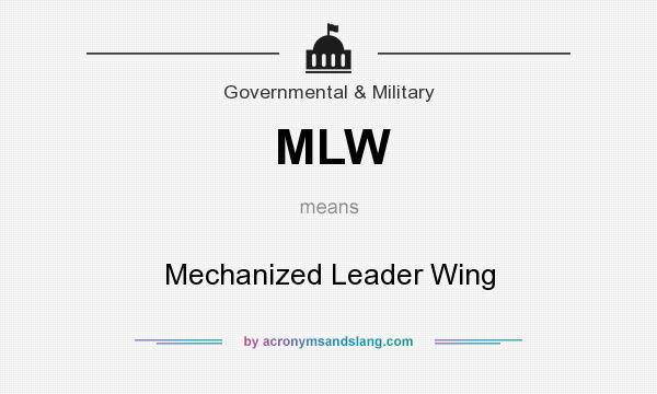 What does MLW mean? It stands for Mechanized Leader Wing