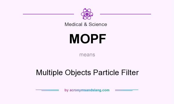 What does MOPF mean? It stands for Multiple Objects Particle Filter
